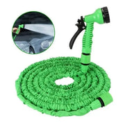 Furtun Extensibil Magic 30 m cu Pistol de Stropire 7 Funcții, Conectori Rapizi, Verde