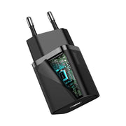 Încărcător Telefon Baseus 20W Super Si cu Cablu Lightning, USB C, 1m, Negru